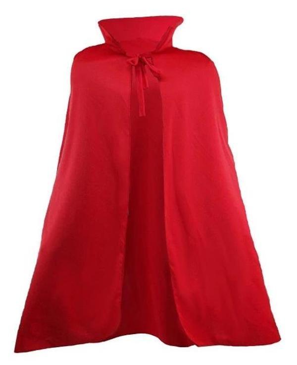 Çocuk Kırmızı Renk Yakalı Pelerin 120 cm - Image 1