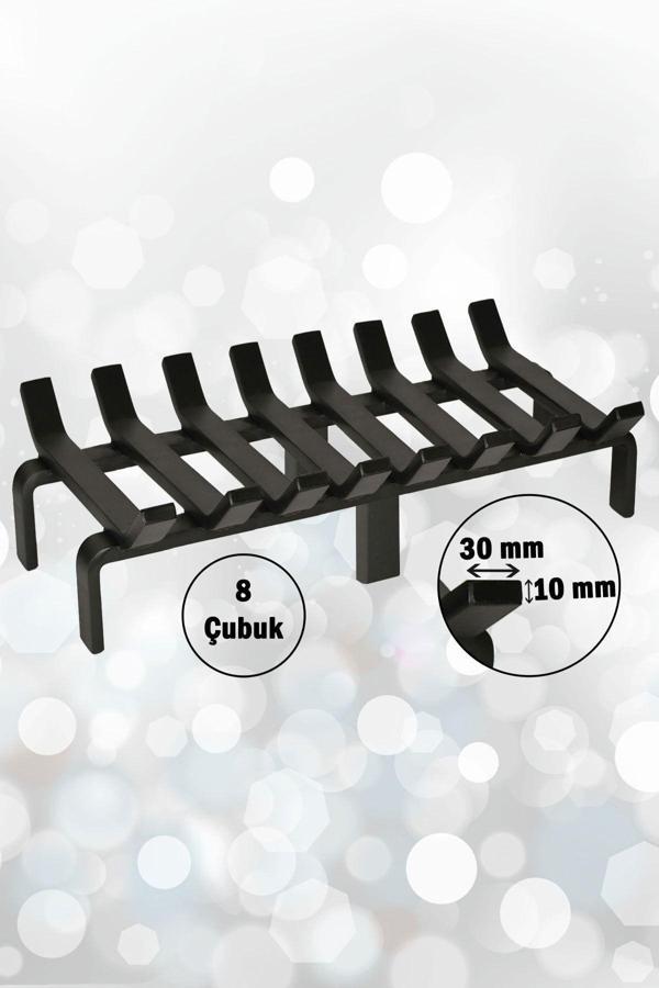 Aktepe Group Şömine Izgarası 8 Çubuklu 48 Cm X 32 Cm Ekstra Dar Gözlü Izgara - Image 1