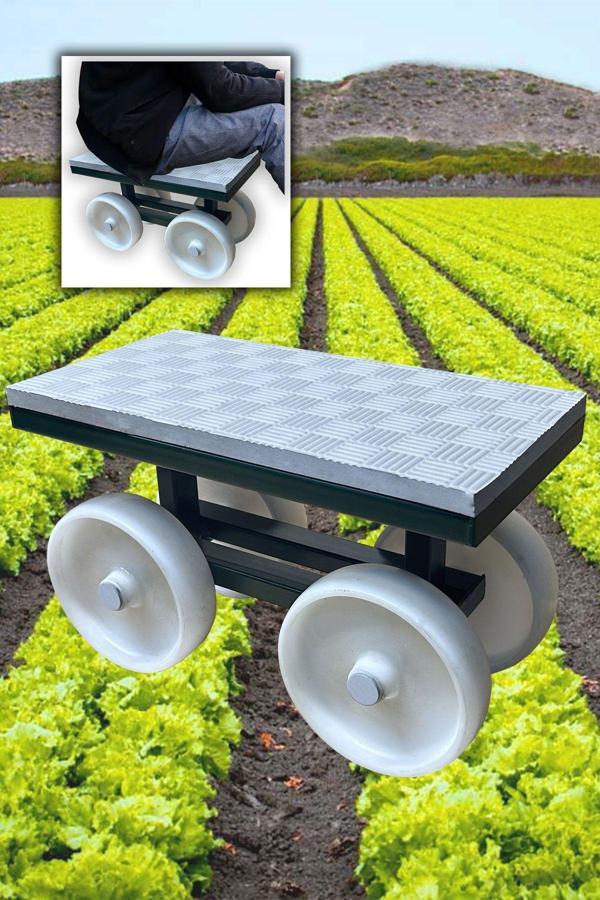 Aktepe Group Sera Sandalyesi Tekerlekli Tabure Sebze Dikme Meyve Toplama Tarla Çalışma Oturağı Tohum Ekme - Image 1