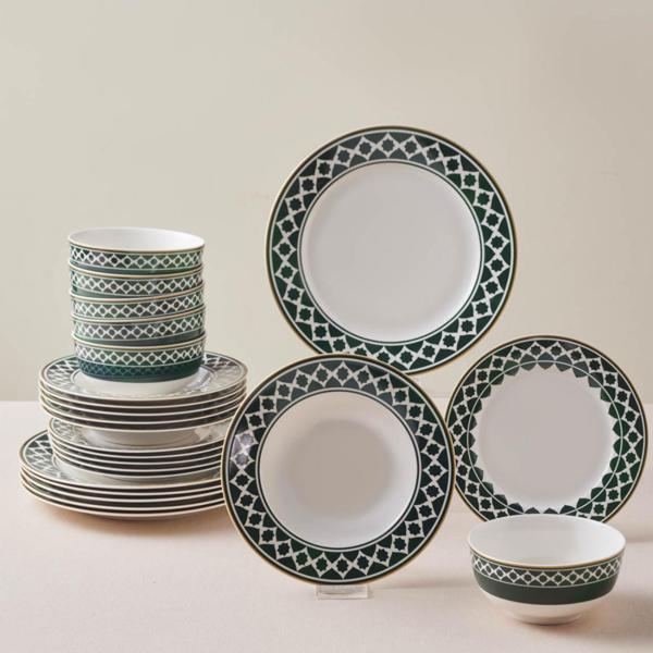 Karaca Forever Bone Bangu 24 Parça 6 Kişilik Yemek Takımı - Image 1