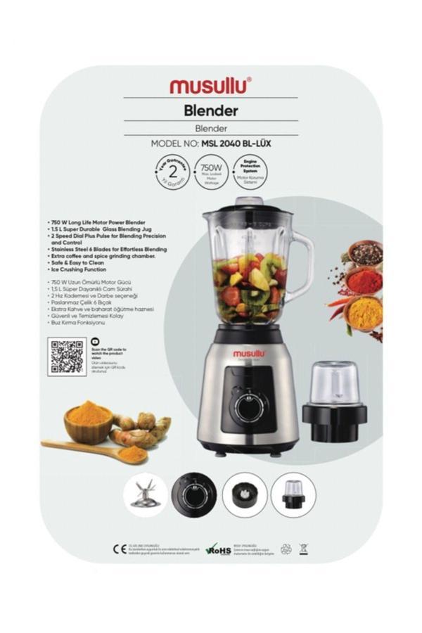 Musullu Blender Inox 2040 750W - Image 1