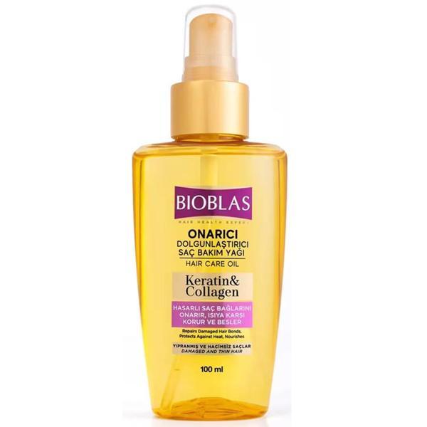 Bioblas Keratin Kolajen Onarıcı Dolgunlaştırıcı Saç Bakım Yağı 100 ml - Image 1