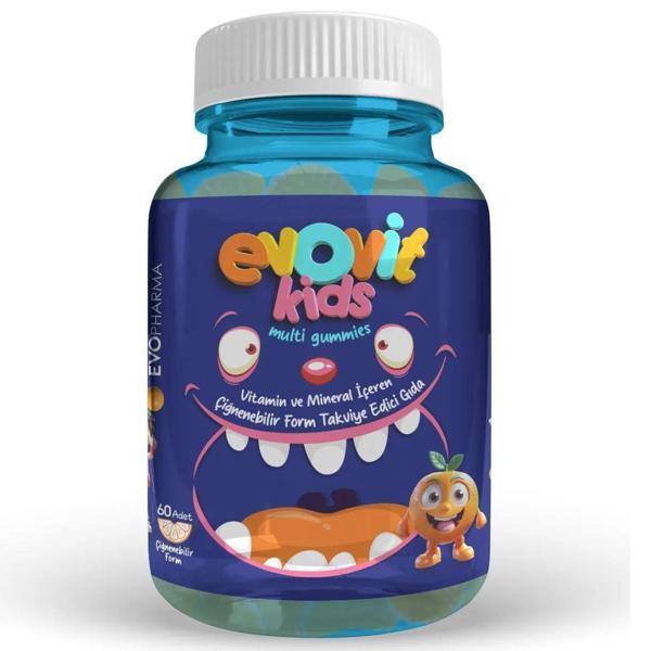 Evovit Kids Multi Gummies 60 Çiğnenebilir Jel Form - Image 1