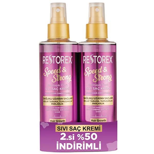 Restorex Speed & Strong Sarmaşık Özlü Sıvı Saç Kremi 2 x 200 ml - Image 1