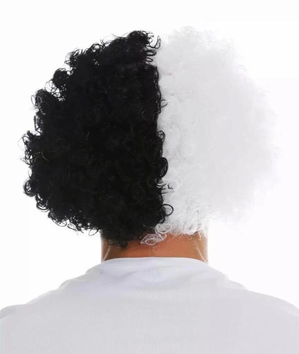 Eğitici Oyuncak Siyah Beyaz Kıvırcık Afro Bonus Peruk Taraftar Saçı - Image 1