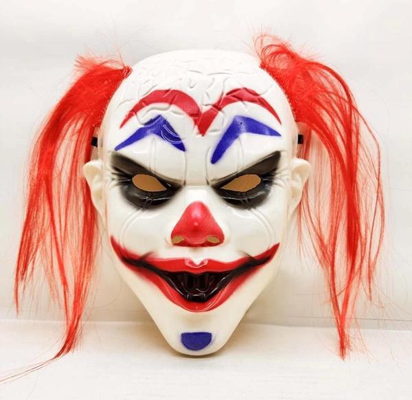 Kızıl Saçlı Joker Palyaço Maskesi Çocuklar İçin Eğlenceli Maskeli Oyun - Image 1