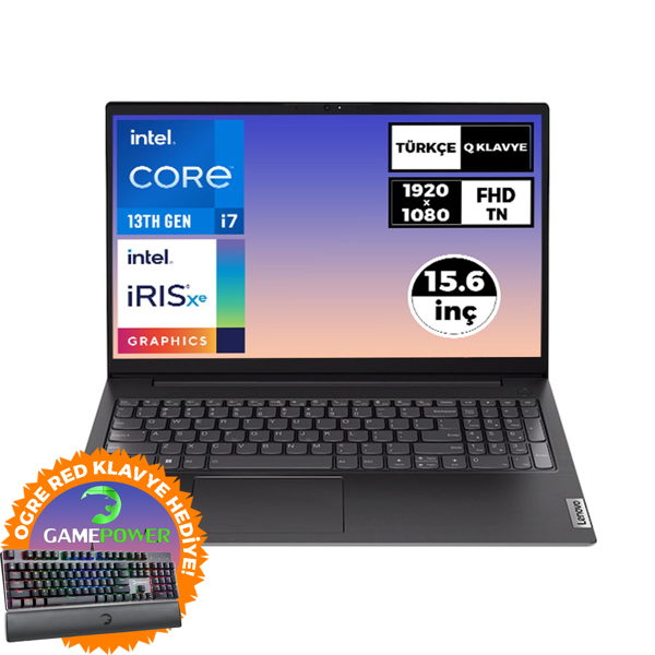 Lenovo V15 Gen 4 i7-1355U 40GB 2TB SSD 15.6" FHD W11P Laptop + Klavye 83A100KXTR 033 - Image 1