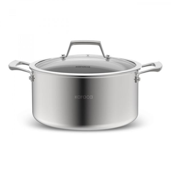 Karaca Plasma Steel 3Ply İndüksiyon Tabanlı Çelik Tencere 24 Cm - Image 1