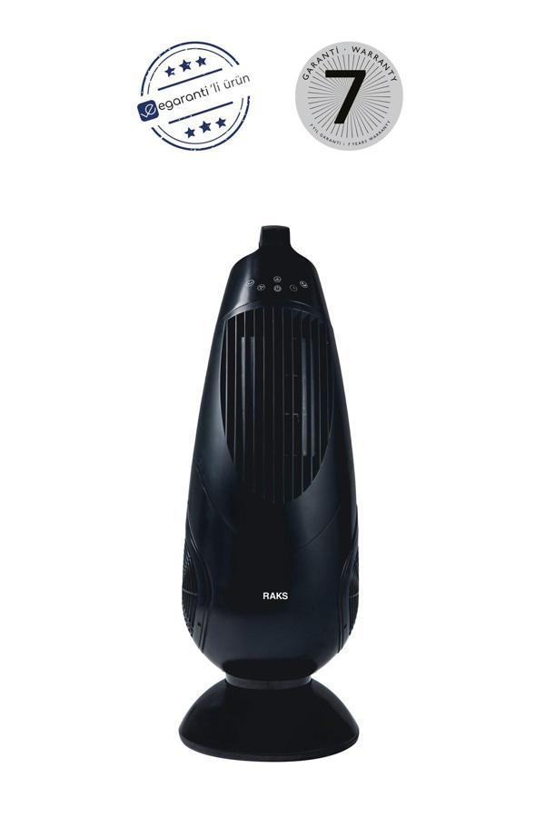 Raks Teos Plus Siyah Kule Tipi Uzaktan Kumandalı Vantilatör 90W - Image 1