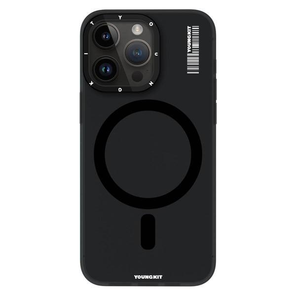 Apple iPhone 15 Pro Max Kılıf M-safe Şarj Özellikli Youngkit Hidden Sand Serisi Kapak - Image 1