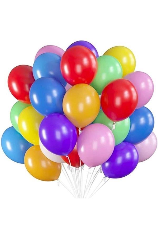 10 Adet Karışık Renkli Balon 9a Parti Organizasyon Balonu - Image 1
