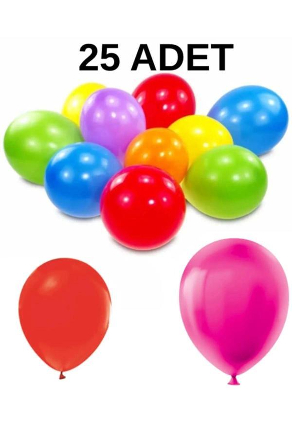 Renkli Balon 25 Li Karışık Renk Parti Doğum Günü Kutlama Özel Günler - Image 1