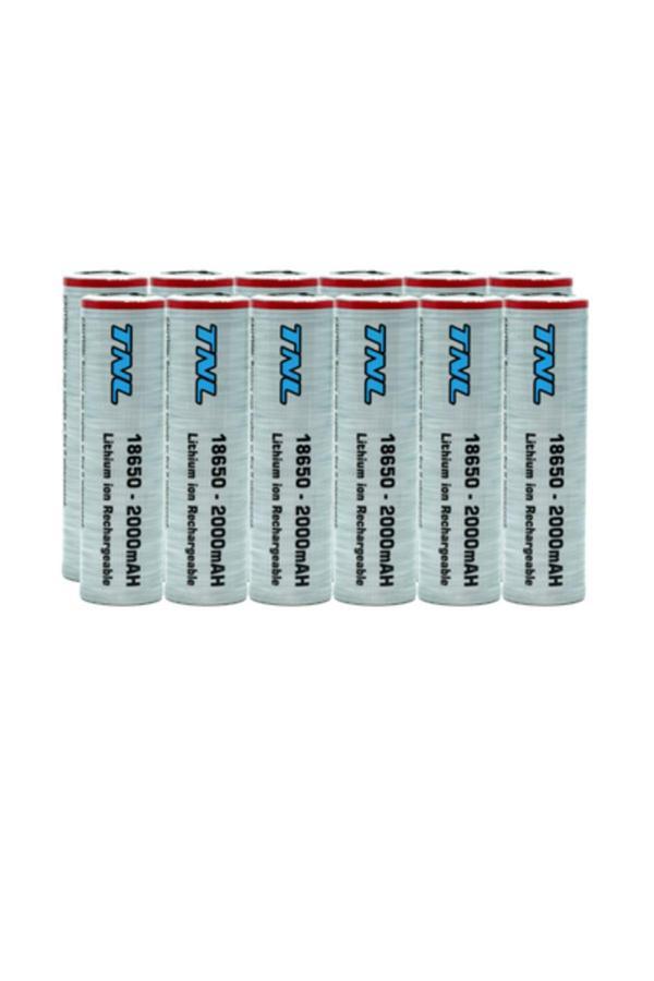 Tnl 12 Adet 18650 2000Mah 3.7V 30A Discharge Li-İon Başlıksız Şarjlı Pil - Image 1