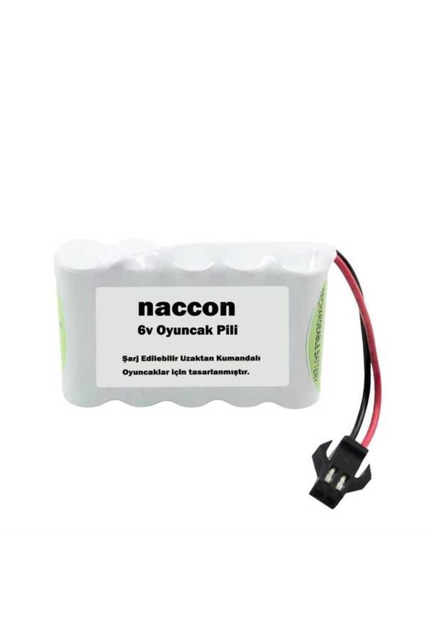 Naccon 6V 1000Mah Siyah Soketli Şarjlı Oyuncak Pili Aa Kalem Pilli - Image 1