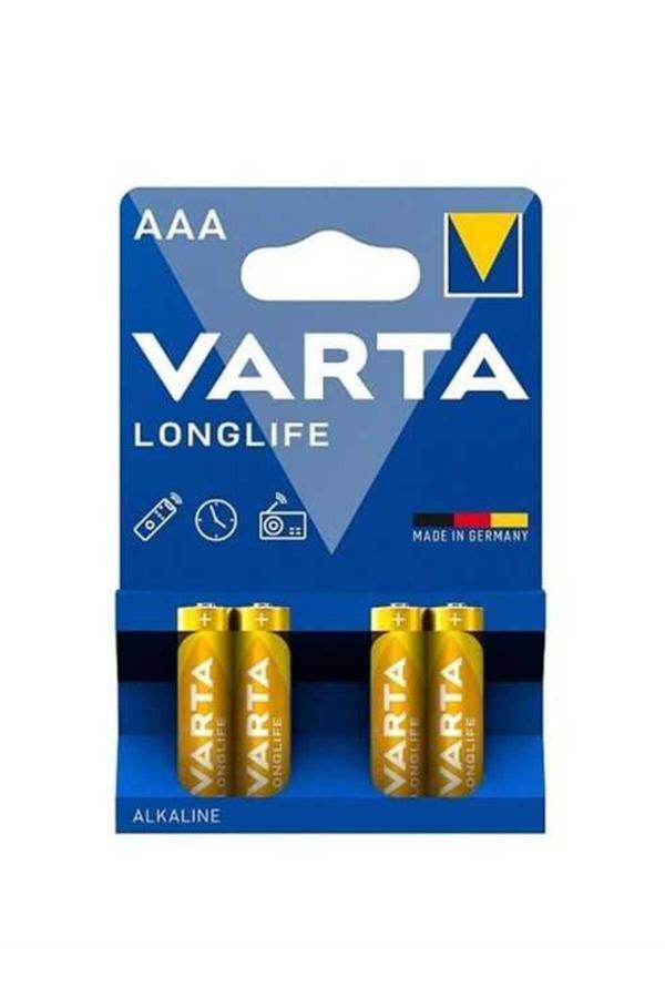 Varta 4103 Longlife Alkalin Aaa İnce Kalem Pil 4'Lü Paket (Blister) - Image 1