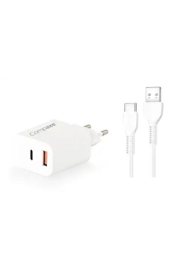 Compaxe Cta-350 Ut 35W Pd/Qc + Type-C To Usb 3A Kablolu Şarj Seti - Image 1