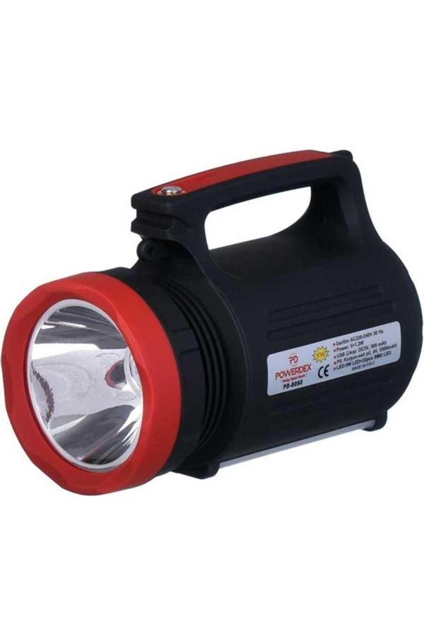 Powerdex Pd-8080 Uzun Aramalı Ledli Şarjlı El Feneri 5W - Image 1