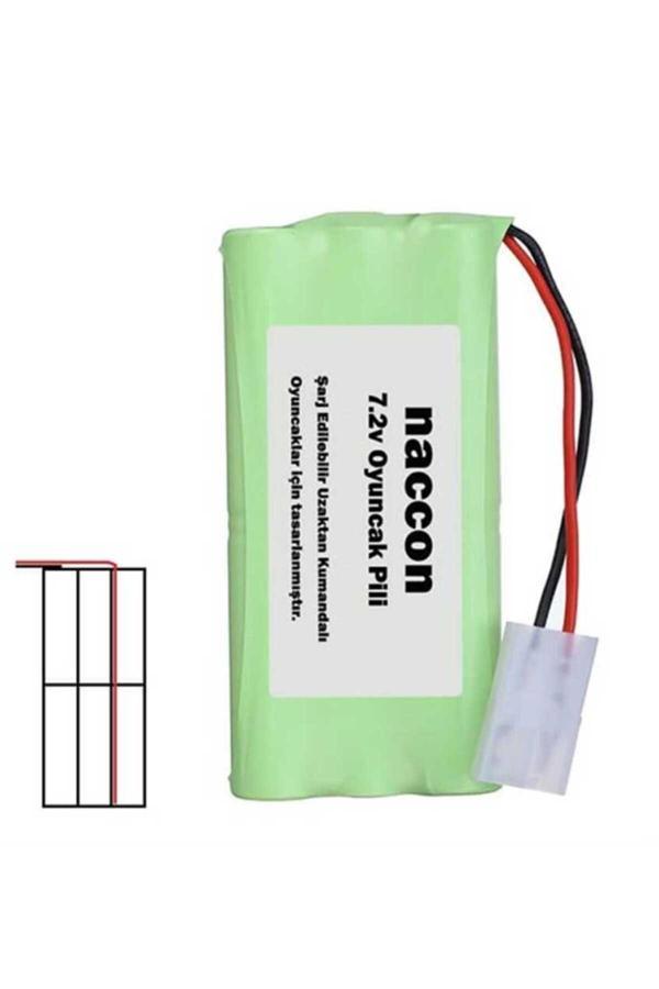 Naccon 7.2V 1000Mah Ucuca Tamiya Soketli Şarjlı Oyuncak Pili 6Lı Aa Kalem Pilli - Image 1
