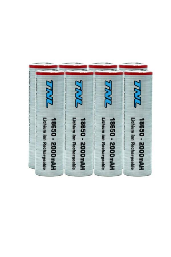 Tnl 8 Adet 18650 2000Mah 3.7V 30A Discharge Li-İon Başlıksız Şarjlı Pil - Image 1