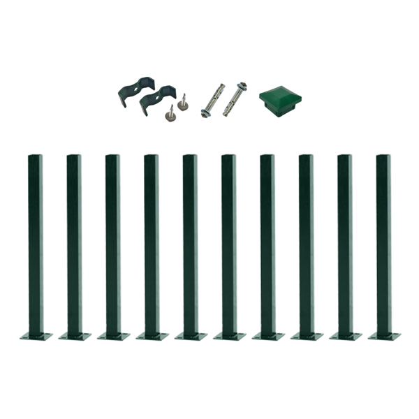 Telfence Panel Çit Direği Aksesuarlı (10 Adet) 200 Cm-Antrasit - Image 1