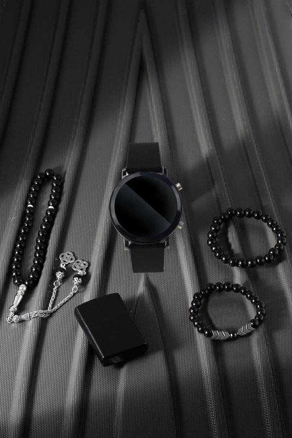 Wesscollection Erkek Kol Saati Çakmak Tesbih Ve Bileklik Seti - Image 1