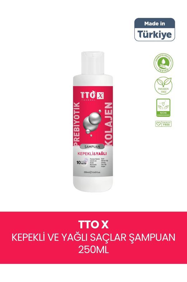 TTO-X Prebiyotik & Kolajen Kepekli ve Yağlı Saçlar Şampuan 250ml  - Image 1