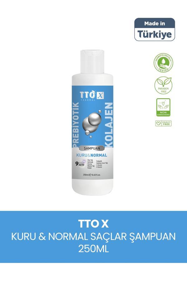 TTO-X Prebiyotik & Kolajen Kuru ve Normal Saçlar Şampuan 250ml (Glycerin,Maltodextrin,Triethanolamine) - Image 1