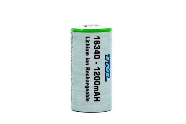 TNL CR123A 16340 3.7v 1200mAH Li-ion Başlıklı Pil - Image 1