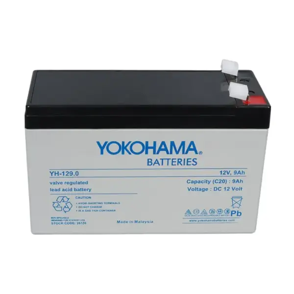 Yokohama 12 Volt 9 Amper Akü YH-129.0 (150x65x90 Mm) - Image 1