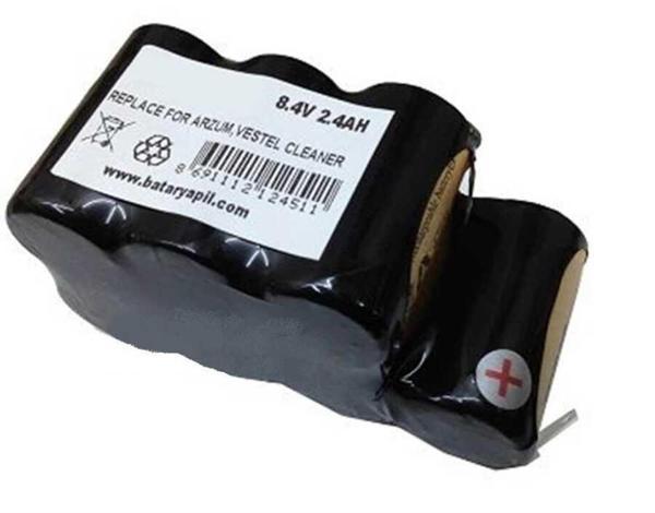 Vestel 8.4v Serisi Uyumlu 8.4v 2.4Ah Şarjlı Süpürge Pili - Image 1