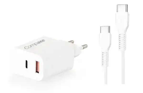 Compaxe USB ve Type-C Adaptör - Type-C Şarj Kablolu Set CTA-350TT - Image 1