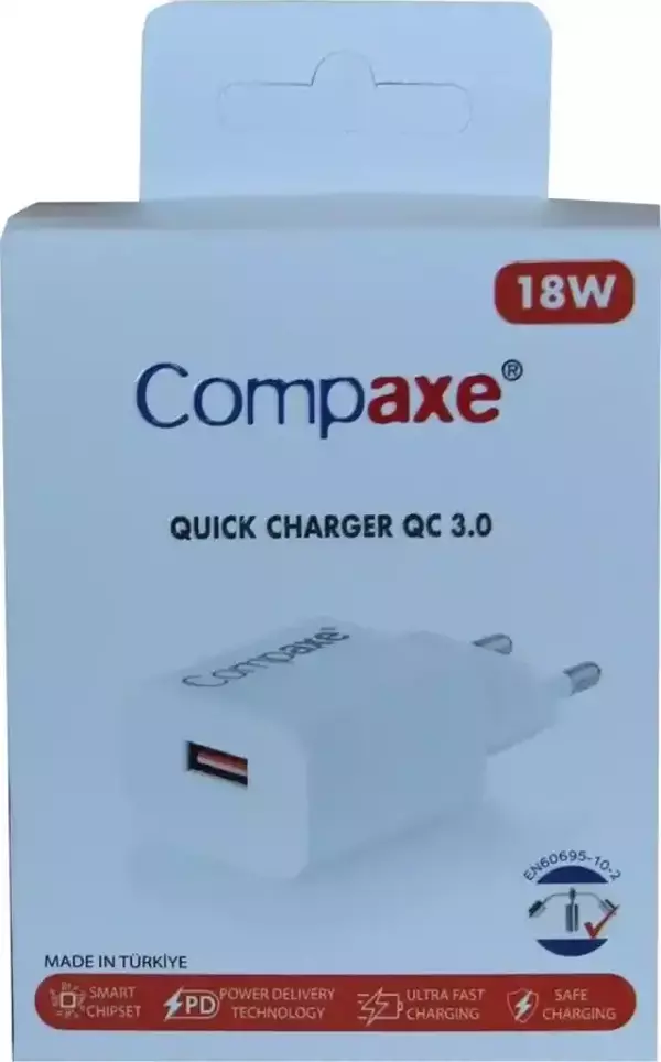 18W 3.0A Hızlı Şarj Adaptörü QC3.0 USB-A - Image 1