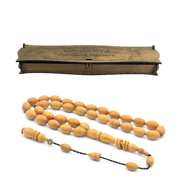 Kişiye Özel Kutulu Murat Akbulut İmzalı Beyzi Kesim Portakal Ağacı Tesbih - Image 1