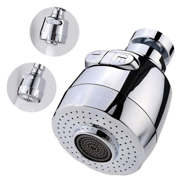 Ayt Sunup SN-27114 2 Kademeli Su Tasarruflu Musluk Başlığı 360 Derece 80x52x22mm - Image 1