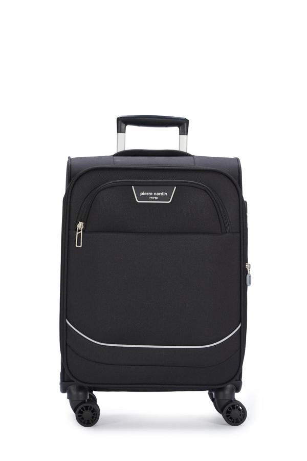 Pierre Cardin Ultra Light Kumaş Kabin Boy Valiz Siyah PC7050 - Image 1
