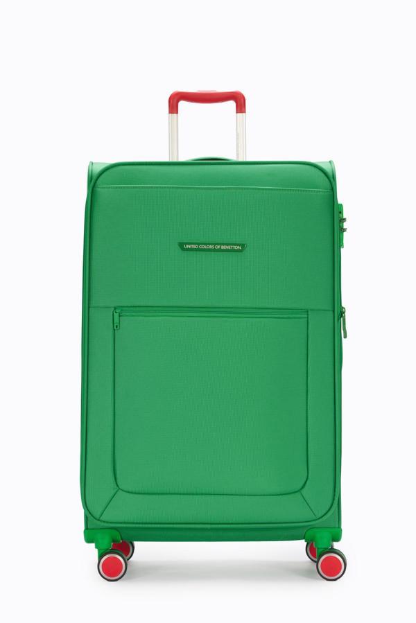 United Colors Of Benetton Ultra Light Kumaş Büyük Boy Valiz Yeşil BNT2800 - Image 1