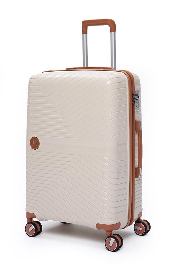 Elatae Exclusive Pro Polipropilen Orta Boy Kırılmaz Valiz Bej - Camel 5239 - Image 1