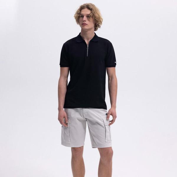 Ellesse Erkek Siyah Fermuarlı Polo Yaka Tişört EM493 - Image 1