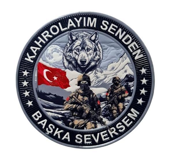 BOZKURT ASKER  PEÇ ,KAHROLAYIM SENDEN BAŞKA SEVERSEM  - Arma - TPU Patch - Image 1