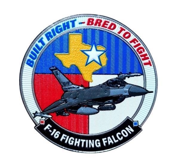 F-16 Figting Falcon Built Right - Bred to Fight PEÇ - Arma - TPU Patch - Image 1