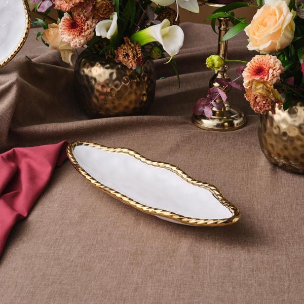 Karaca Goldest Kayık Tabak 35 Cm - Image 1