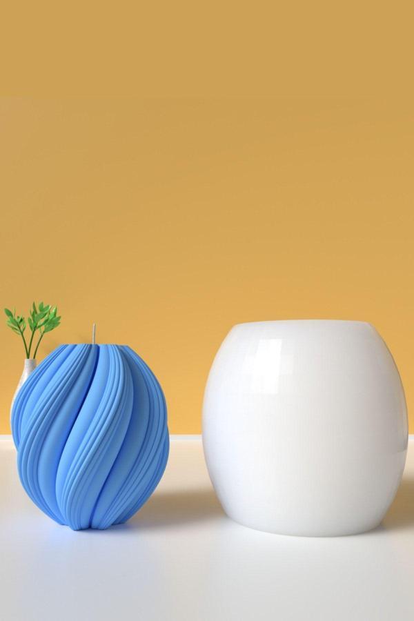CageartStudio Büyük Boy Spiral Mum Silikon Kalıp - Mum Yapım Malzemeleri 12 Cm - Image 1