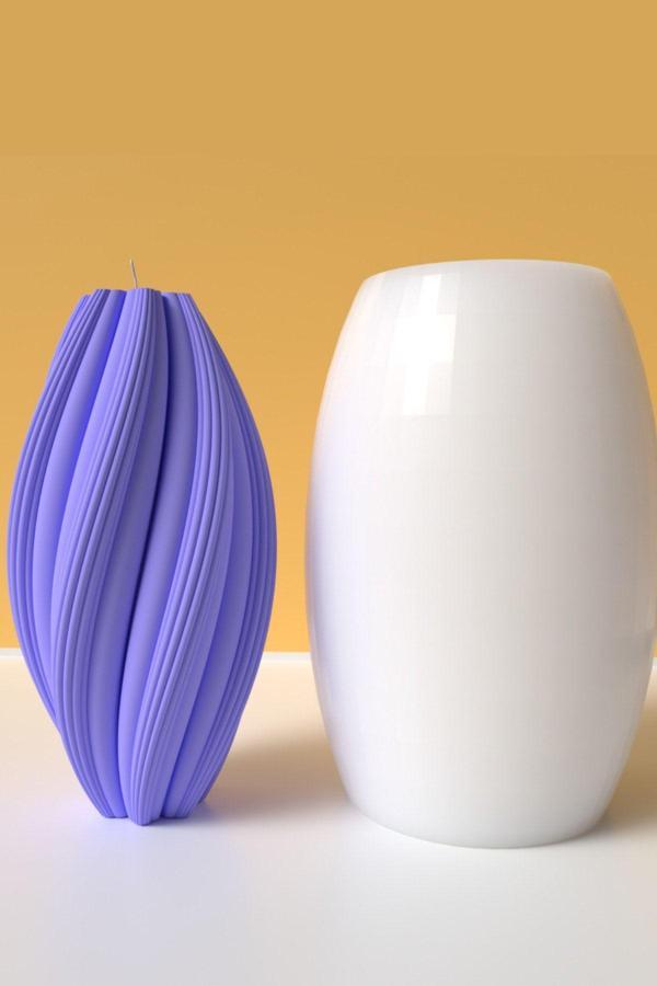 CageartStudio Büyük Boy Spiral Mum Silikon Kalıp - Mum Yapım Malzemeleri 18 Cm - Image 1