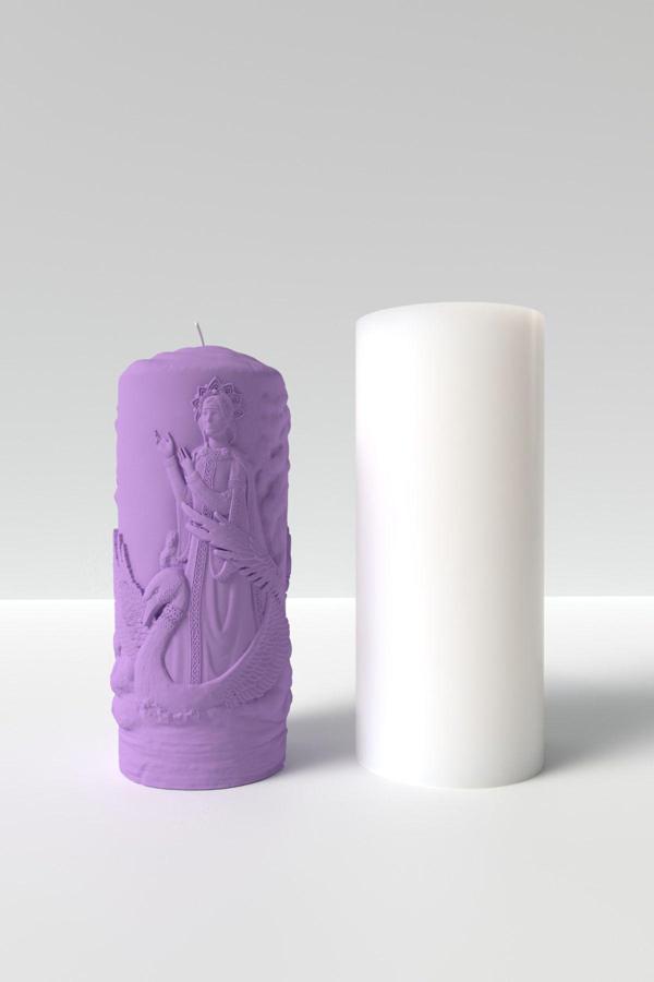 CageartStudio Aşk Tanrıçası Lada Mum Silikon Kalıp -  Mitoloji Aşk Ve Güzellik Tanrıçası Mum Kalıbı 12 X 5.6 Cm - Image 1