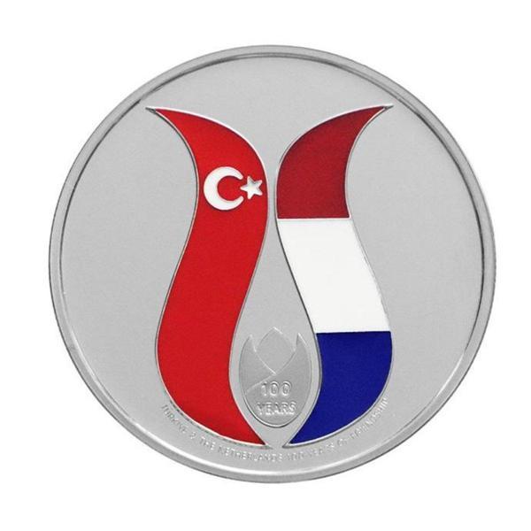 AgaKulche Türkiye - Hollanda Dostluğu Gümüş Sikke Coin - Image 1