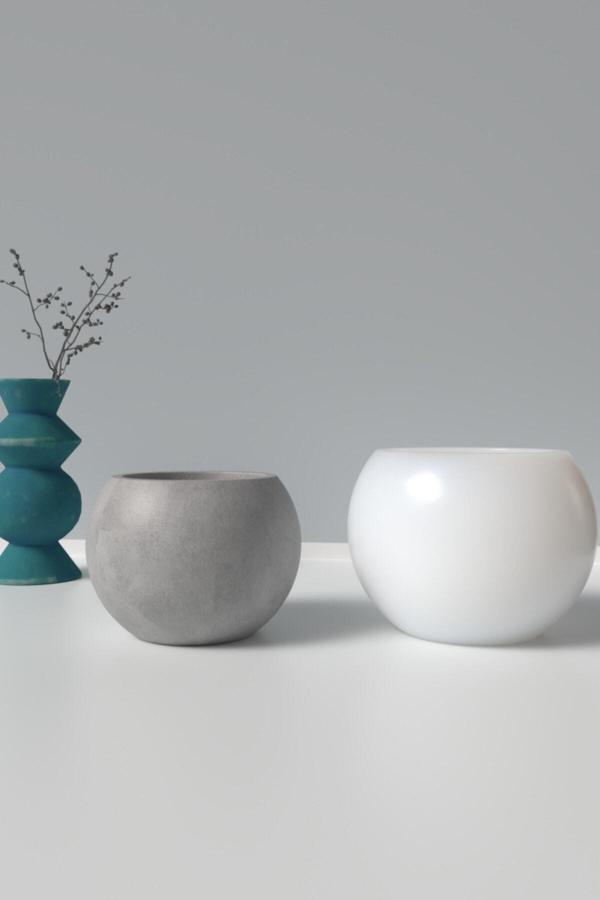 CageartStudio Dekoratif Yuvarlak Beton Saksı Silikon Kalıp - Image 1