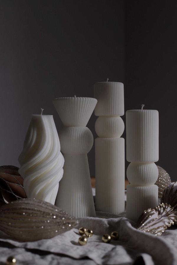 CageartStudio Dekoratif Şık Ve Minimal Görünümü Kokulu Mum Seti 4Lü - Best 4 Candle Soya Wax - Image 1