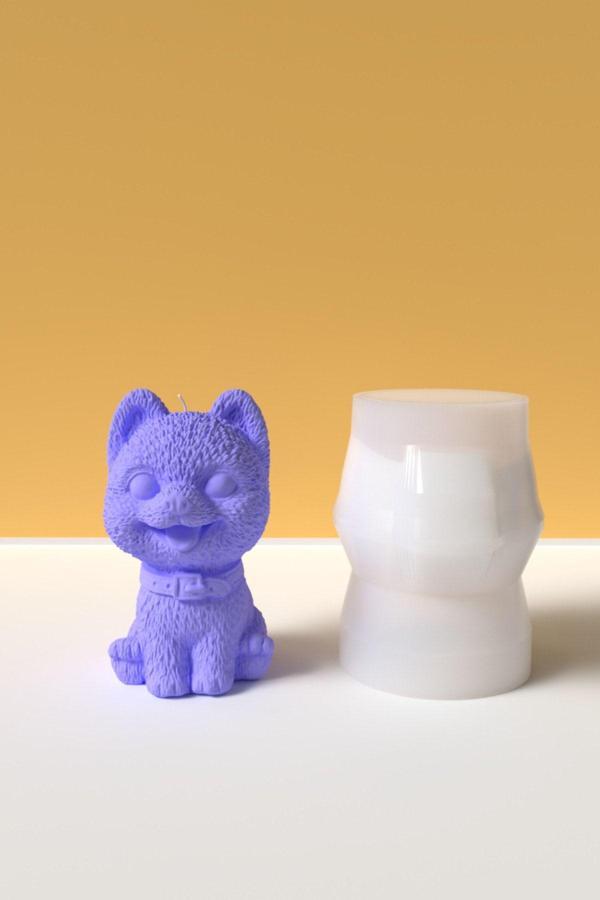 CageartStudio Dekoratif Mini Köpek Mum Silikon Kalıp - Mum Yapım Malzemeleri - Image 1