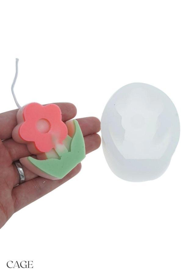 CageartStudio Dekoratif Gül Mum Silikon Kalıp - Mum Yapım Malzemeleri - Image 1