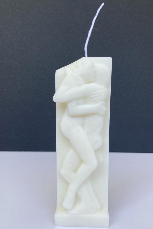 CageartStudio Ecstasy Heykeli Kokulu Mum Beyaz - Soya Wax Mumu - Image 1